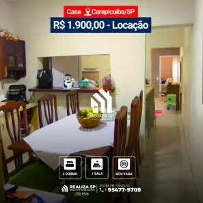 Casa com 2 Quartos para alugar, 125m² no Parque Jandaia, Carapicuíba