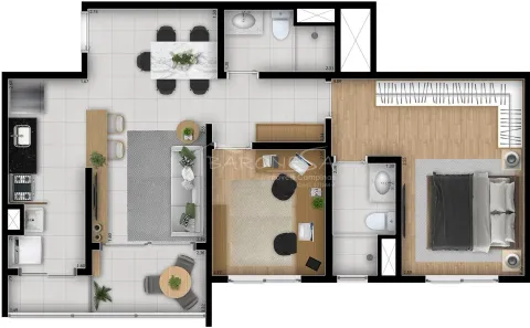 Apartamento com 2 Quartos à venda, 61m² no Parque Rural Fazenda Santa Cândida, Campinas