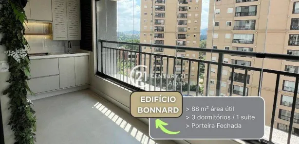 Apartamento com 3 Quartos à venda, 88m² no Alphaville Empresarial, Barueri