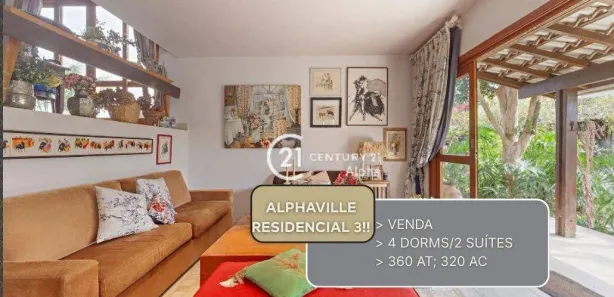 Casa de Condomínio com 4 Quartos à venda, 320m² no Alphaville, Santana de Parnaíba