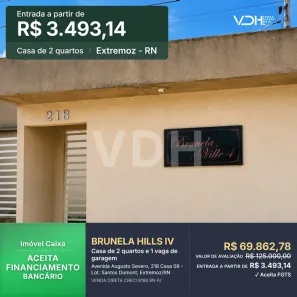 Casa de Condomínio com 2 Quartos à venda, 45m² no Centro, Extremoz