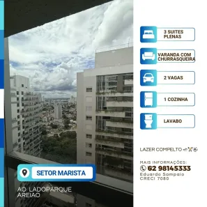 Apartamento com 3 Quartos à venda, 111m² no Setor Marista, Goiânia