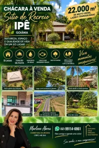 Fazenda/Sítio com 4 Quartos à venda, 22000m² no Sítio de Recreio Ipê, Goiânia