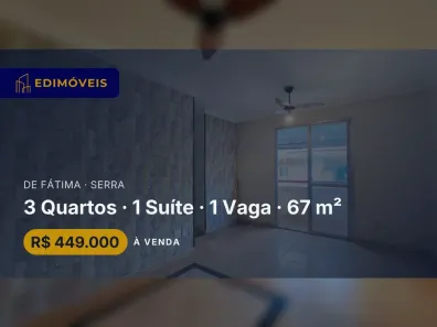 Apartamento com 3 Quartos à venda, 67m² no de Fátima, Serra