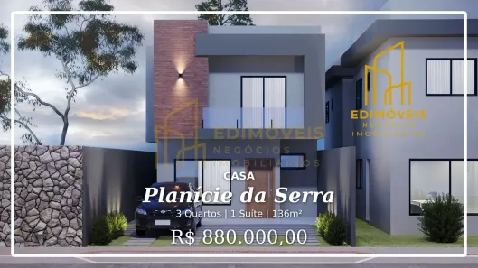 Casa com 3 Quartos à venda, 136m² no Planície da Serra, Serra