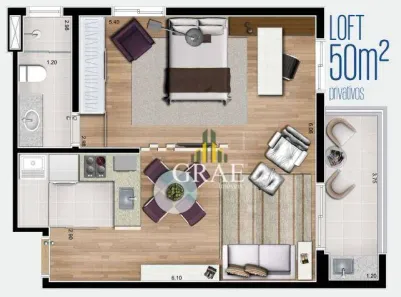 Apartamento com 1 Quarto à venda, 51m² no Rudge Ramos, São Bernardo do Campo