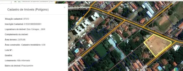 Lote/Terreno para alugar, 2879m² no Dois Córregos, Piracicaba
