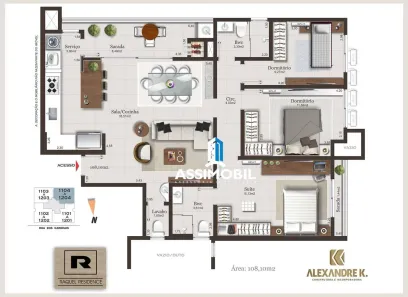 Apartamento com 3 Quartos à venda, 108m² no Pedra Branca, Palhoça