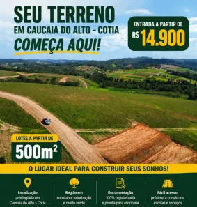Lote/Terreno à venda, 500m² no das Pedras, Cotia