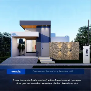 Casa de Condomínio com 3 Quartos à venda, 10m² no Loteamento Recife, Petrolina