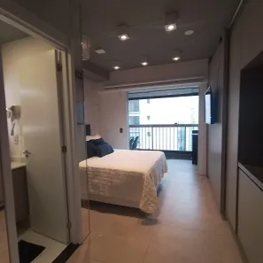 Apartamento com 1 Quarto para alugar, 25m² no Brooklin Paulista, São Paulo
