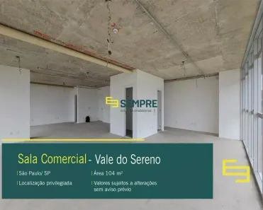 Sala Comercial para alugar, 104m² no Vale do Sereno, Nova Lima