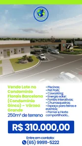 Lote/Terreno à venda, 250m² no Passagem da Conceição, Várzea Grande