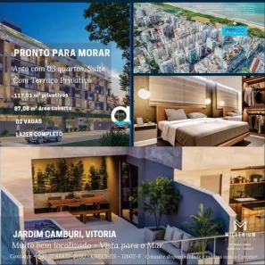Apartamento com 3 Quartos à venda, 93m² no Jardim Camburi, Vitória