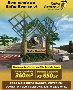 Lote/Terreno à venda, 360m² no Dom Pedro I, São José da Lapa