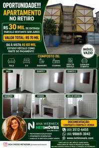 Apartamento com 2 Quartos à venda, 50m² no Barão do Retiro, Juiz de Fora