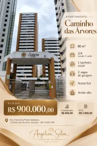 Apartamento com 2 Quartos à venda, 80m² no Caminho das Árvores, Salvador