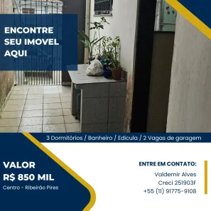 Casa com 3 Quartos à venda, 270m² no Centro, Ribeirão Pires