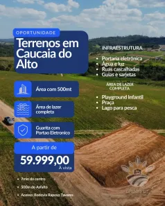 Lote/Terreno à venda, 500m² no Centro (Caucaia do Alto), Cotia