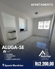 Apartamento com 2 Quartos para alugar, 54m² no Vila Mogilar, Mogi das Cruzes