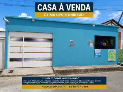 Casa com 3 Quartos à venda, 70m² no Nova Cidade, Manaus