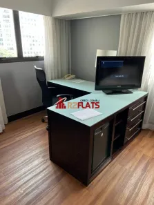 Flat com 1 Quarto para alugar, 29m² no Cidade Monções, São Paulo