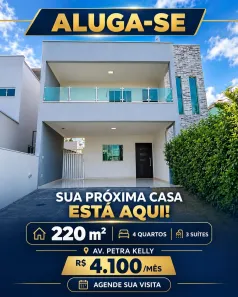 Casa de Condomínio com 4 Quartos para alugar, 230m² no Nova Parnamirim, Parnamirim