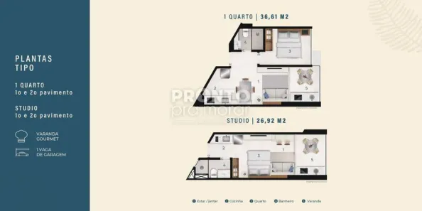 Apartamento com 1 Quarto à venda, 36m² no , Tamandaré