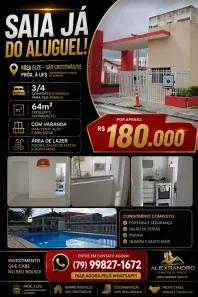 Apartamento com 3 Quartos à venda, 64m² no Eduardo Gomes, São Cristóvão