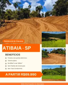Lote/Terreno à venda, 600m² no Jardim Colonial, Atibaia