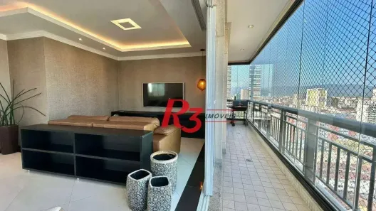 Apartamento com 3 Quartos para alugar, 198m² no Gonzaga, Santos