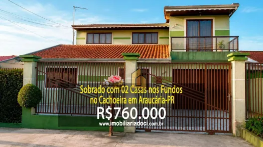 Sobrado com 3 Quartos à venda, 202m² no Cachoeira, Araucária