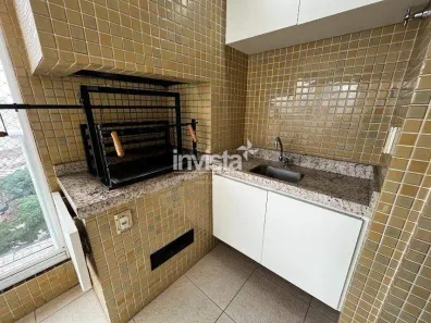 Apartamento com 3 Quartos para alugar, 131m² no Gonzaga, Santos