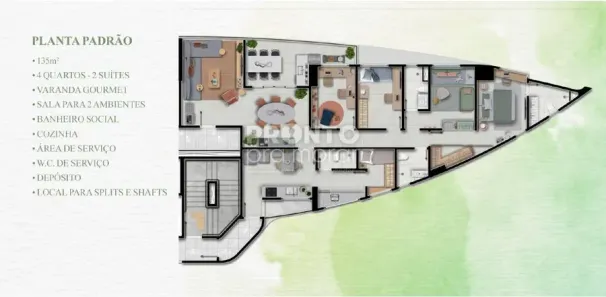 Apartamento com 4 Quartos à venda, 135m² no Rosarinho, Recife