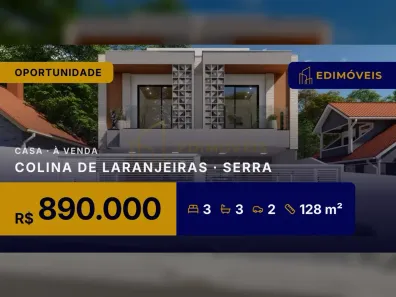 Casa com 3 Quartos à venda, 128m² no Colina de Laranjeiras, Serra