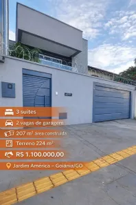 Sobrado com 3 Quartos à venda, 227m² no Jardim América, Goiânia