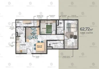 Apartamento com 2 Quartos à venda, 62m² no Vila Guiomar, Santo André