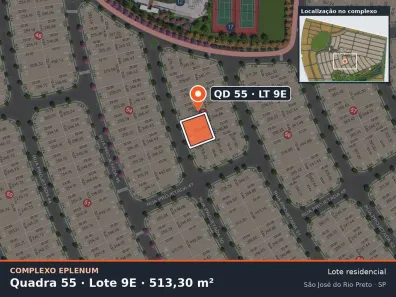 Lote/Terreno à venda, 513m² no Eparque Mirage, São José do Rio Preto