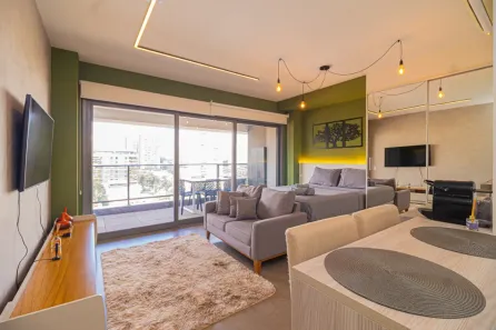 Apartamento com 1 Quarto para alugar, 41m² no Brooklin Paulista, São Paulo