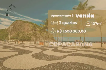 Apartamento com 3 Quartos à venda, 107m² no Copacabana, Rio de Janeiro