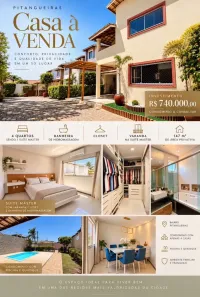 Casa de Condomínio com 4 Quartos à venda, 147m² no Pitangueiras, Lauro de Freitas