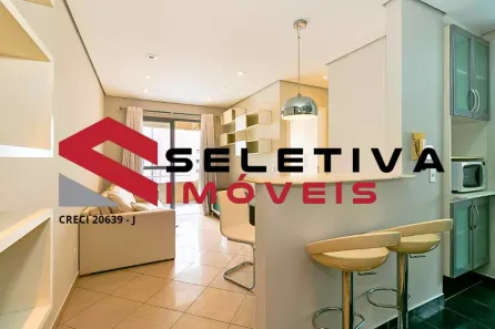 Apartamento com 1 Quarto para alugar, 43m² no Brooklin Paulista, São Paulo