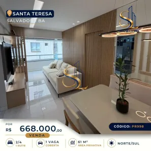 Apartamento com 2 Quartos à venda, 61m² no Luiz Anselmo, Salvador