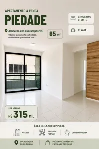 Apartamento com 3 Quartos à venda, 65m² no Piedade, Jaboatão dos Guararapes