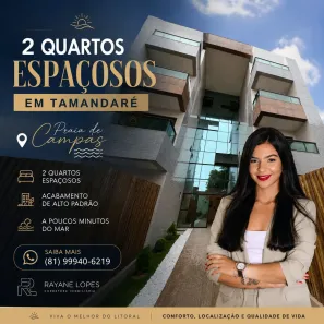 Apartamento com 2 Quartos à venda, 70m² no Tamandaré, Praia de Tamandaré