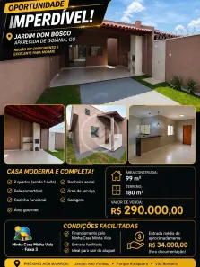 Casa com 2 Quartos à venda, 99m² no Jardim Dom Bosco 2ª Etapa, Aparecida de Goiânia