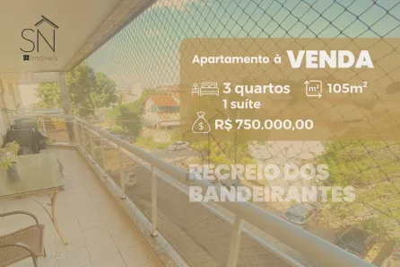 Apartamento com 3 Quartos à venda, 105m² no Recreio dos Bandeirantes, Rio de Janeiro