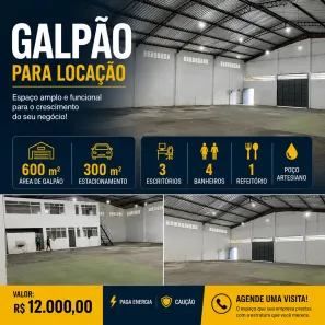 Galpão/Depósito/Armazém para alugar, 600m² no Colônia Terra Nova, Manaus