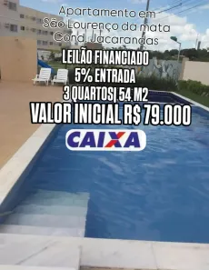 Apartamento com 3 Quartos à venda, 53m² no Pixete, São Lourenço da Mata