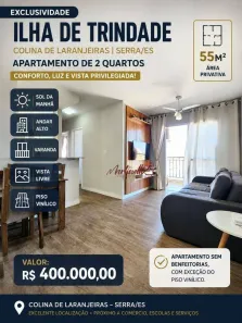Apartamento com 2 Quartos à venda, 55m² no Colina de Laranjeiras, Serra